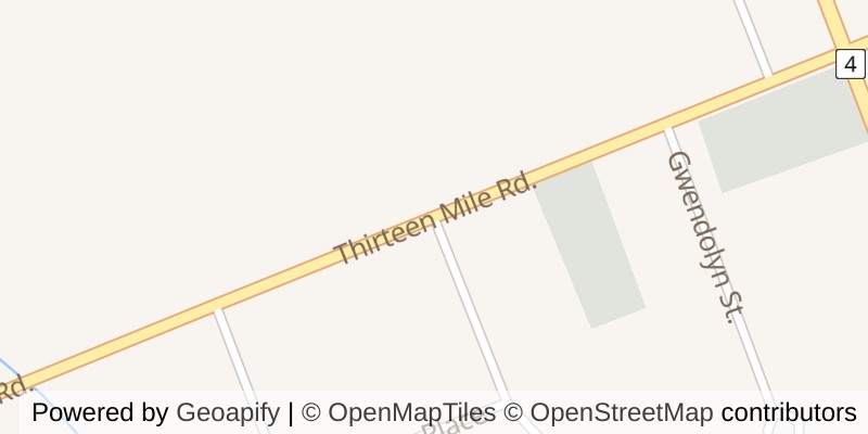 Map of 14230 THIRTEEN MILE ROAD, Middlesex Centre (Birr)