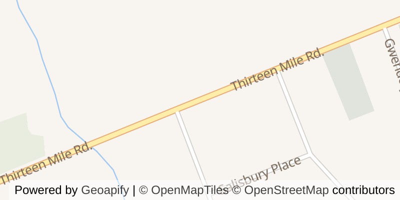Map of 14214 THIRTEEN MILE ROAD, Middlesex Centre (Birr)
