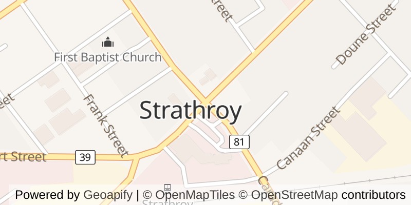Map of LOT 1 MCTAVISH STREET, Strathroy-Caradoc (NW)