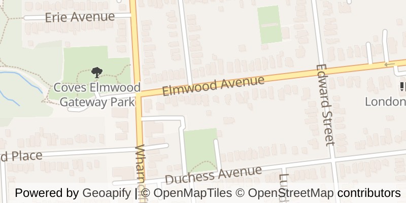 Map of 21 ELMWOOD AVENUE E, London South (South F)