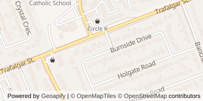 Map of 204 BURNSIDE DRIVE, London East (East I)