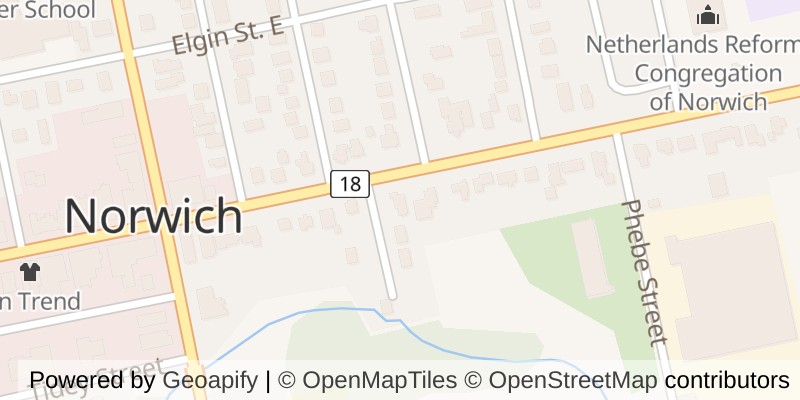Map of 18 MAIN STREET E, Norwich (Norwich Town)