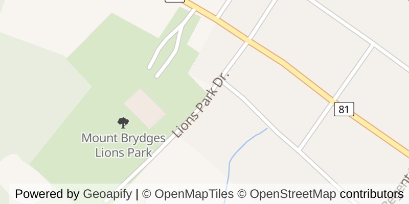 Map of 619 LIONS PARK DRIVE, Strathroy-Caradoc (Mount Brydges)