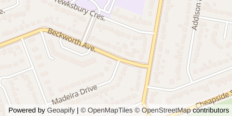 Map of 1502 BECKWORTH AVENUE, London East (East D)