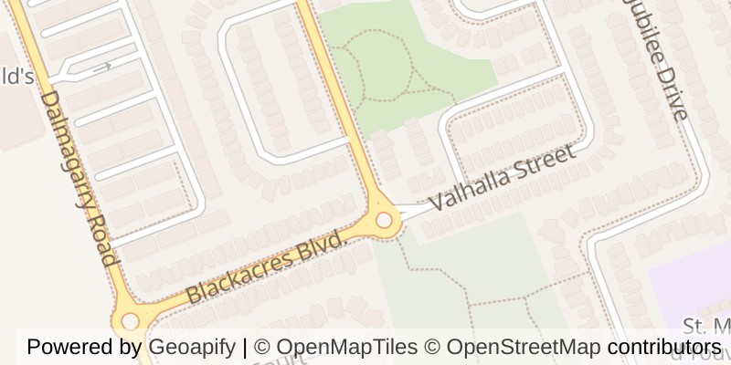 Map of 647 BLACKACRES BOULEVARD, London North (North E)