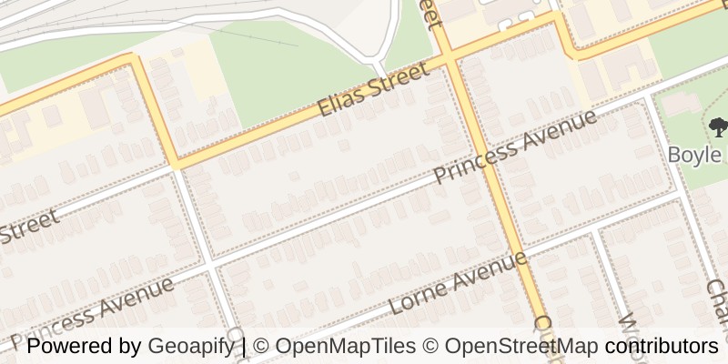 Map of 924 PRINCESS AVENUE, London East (East G)
