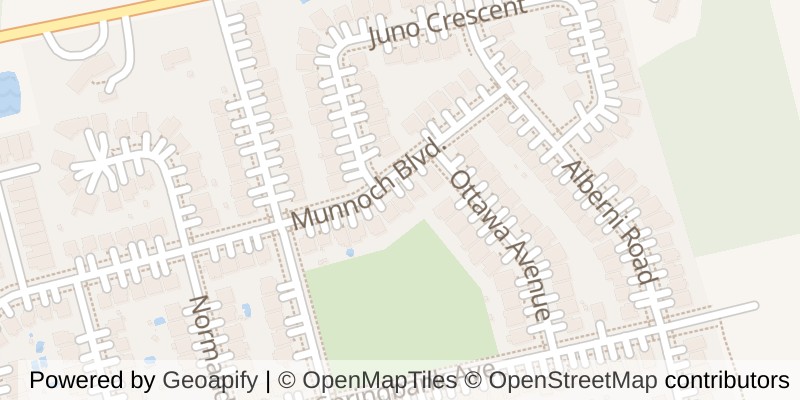 Map of 336 MUNNOCH BOULEVARD, Woodstock (Woodstock - North)
