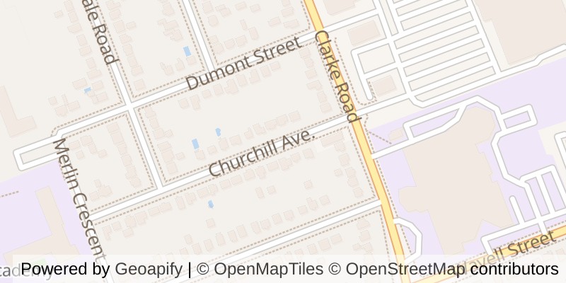 Map of 1878 CHURCHILL AVENUE, London East (East H)