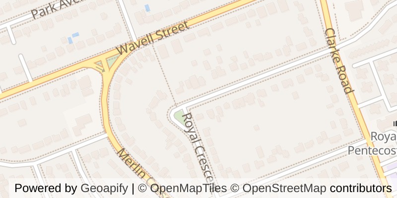 Map of 1877 ROYAL CRESCENT, London East (East H)