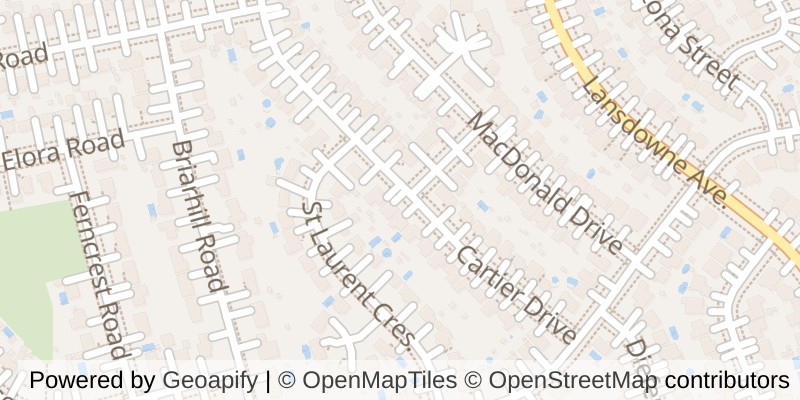 Map of 275 CARTIER DRIVE N, Woodstock (Woodstock - North)