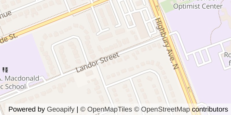 Map of 1243 LANDOR STREET, London East (East C)