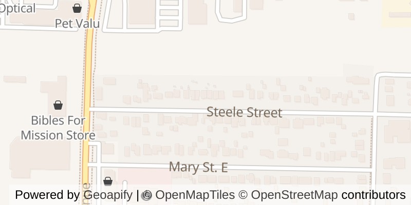 Map of 27 STEELE STREET, St. Thomas