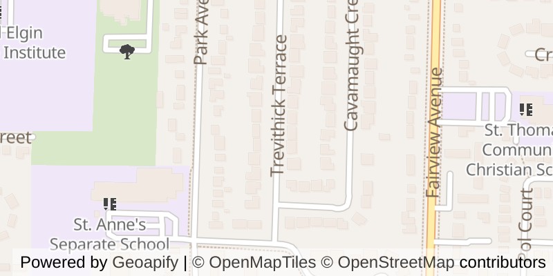 Map of 29 TREVITHICK TERRACE, St. Thomas