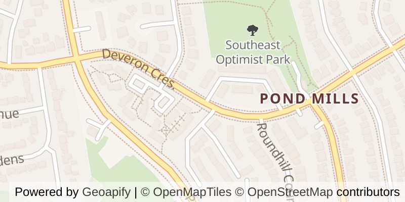 Map of 44 - 159 DEVERON CRESCENT, London South (South T)
