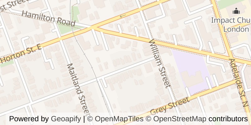 Map of 524 SIMCOE STREET, London East (East K)