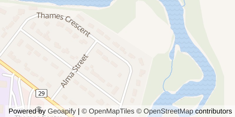 Map of 231 THAMES CRESCENT, Thames Centre (Dorchester)
