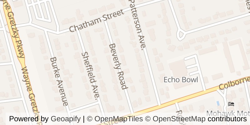 Map of 21 BEVERLY ROAD, Brantford