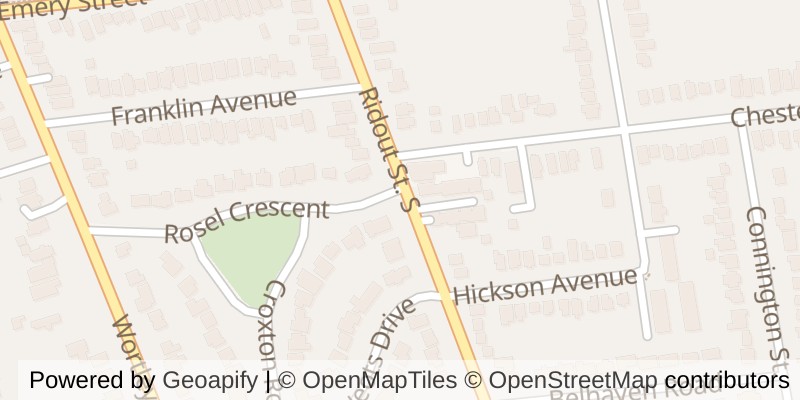 Map of 362 RIDOUT STREET S, London South (South G)