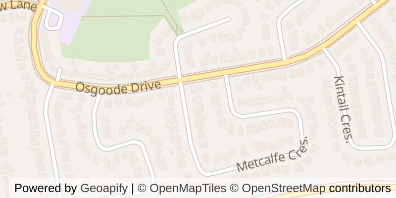 Map of 8 METCALFE CRESCENT, London South (South Y)