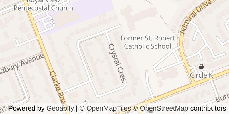 Map of 1911 CRYSTAL CRESCENT, London East (East I)