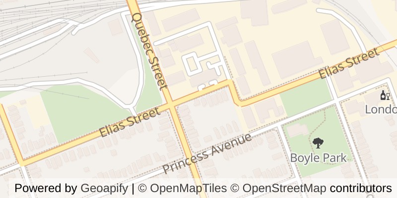 Map of 971 ELIAS STREET, London East (East G)