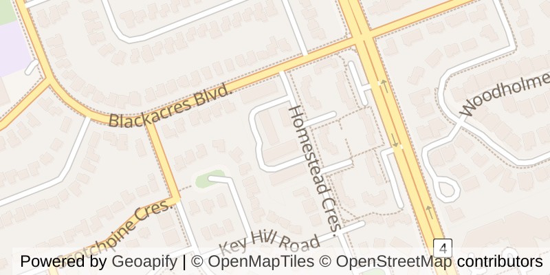 Map of 25 - 189 HOMESTEAD CRESCENT, London North (North F)