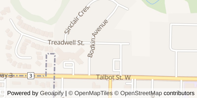Map of 20 TREADWELL STREET, Aylmer