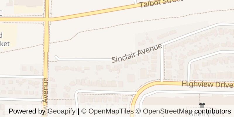 Map of 26 SINCLAIR AVENUE, St. Thomas