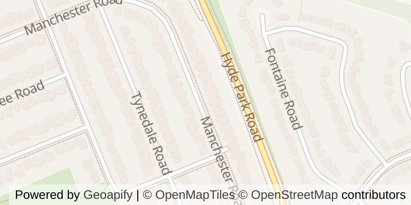 Map of 995 MANCHESTER ROAD, London North (North L)