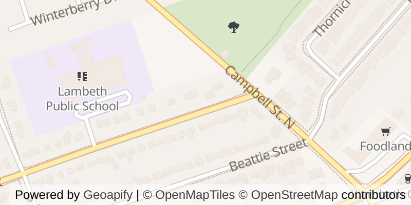 Map of 6742 JAMES STREET, London South (South V)