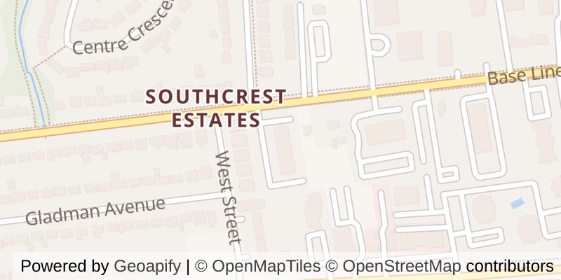 Map of 308 - 135 BASE LINE ROAD W, London South (South D)