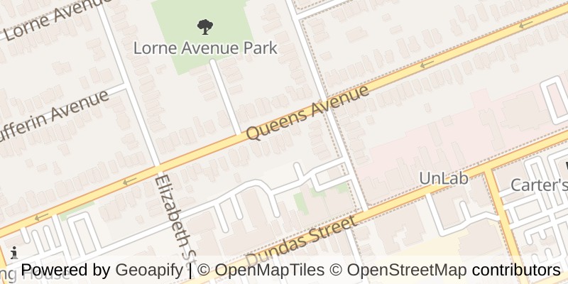 Map of 727 QUEENS AVENUE S, London East (East G)