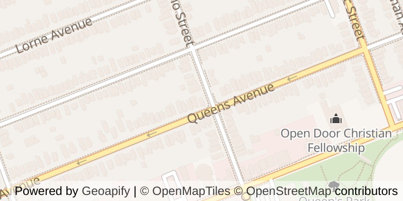 Map of 870 QUEENS AVENUE, London East (East G)