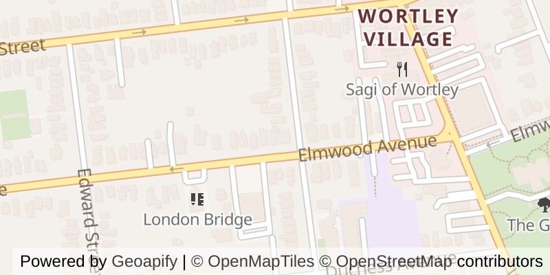 Map of 114 ELMWOOD AVENUE E, London South (South F)