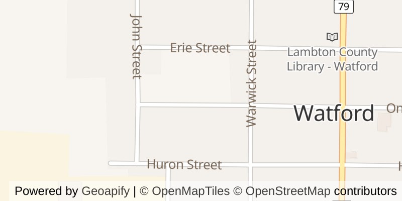 Map of 421 ONTARIO STREET, Warwick (Watford)