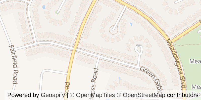 Map of 1590 GREEN GABLES ROAD, London South (South U)