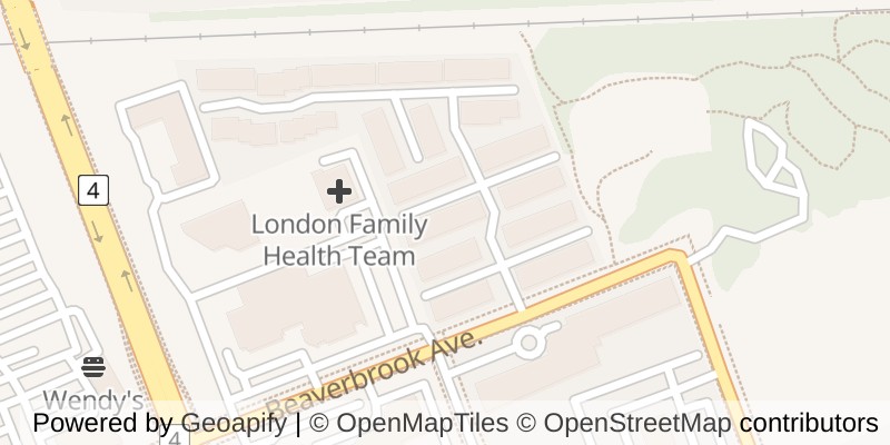 Map of 10 - 1241 BEAVERBROOK AVENUE, London North (North N)