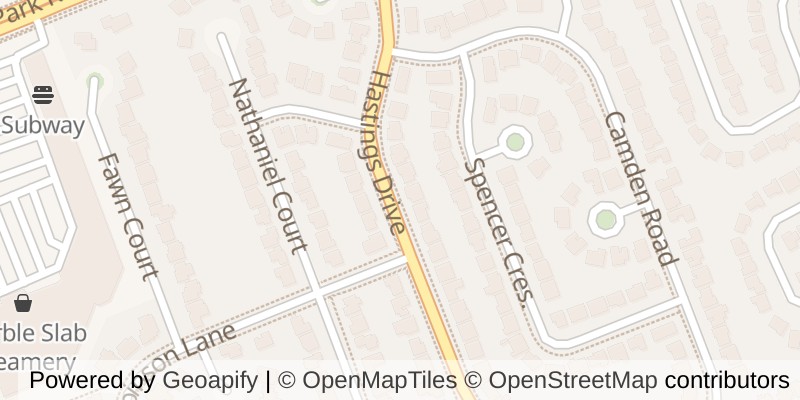 Map of 1317 HASTINGS DRIVE, London North (North G)