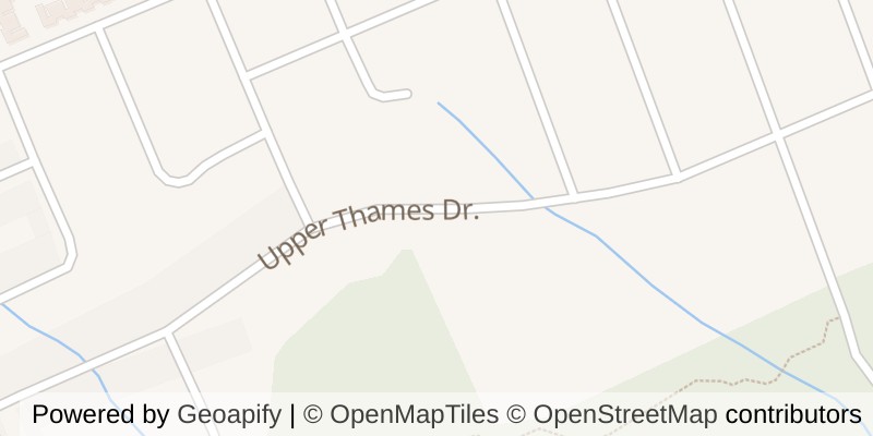 Map of 1343 UPPER THAMES DRIVE, Woodstock (Woodstock - North)