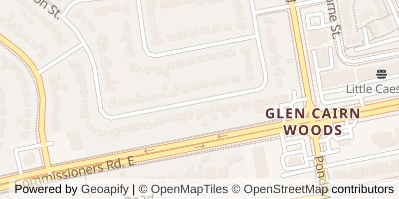 Map of 306 BURLINGTON CRESCENT, London South (South J)