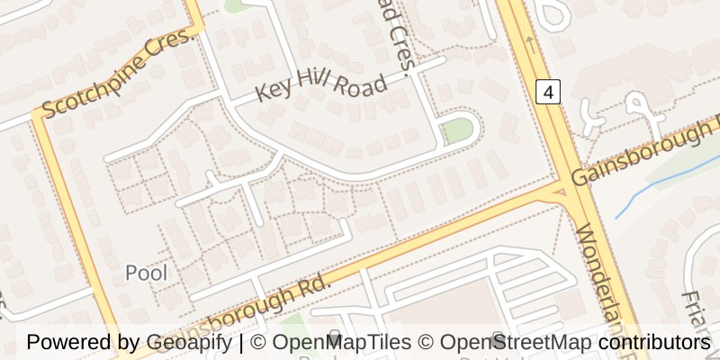 Map of 282 HOMESTEAD CRESCENT, London North (North F)