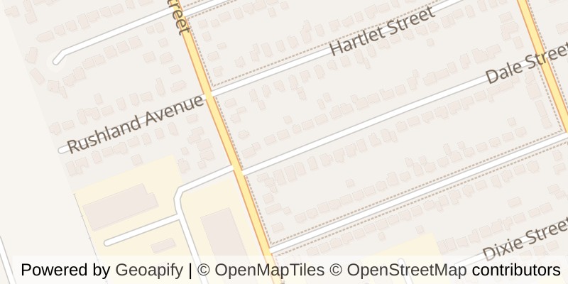 Map of 1548 DALE STREET, London East (East H)