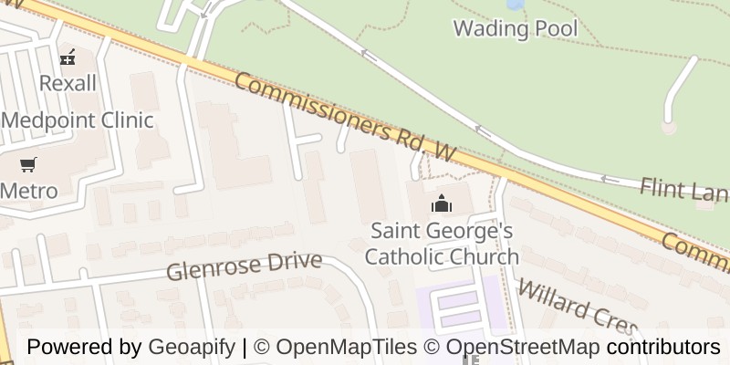 Map of 204 - 1180 COMMISSIONERS ROAD, London South (South B)
