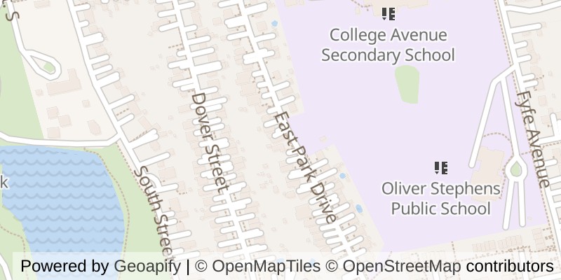 Map of 124 EAST PARK DRIVE, Woodstock (Woodstock - South)