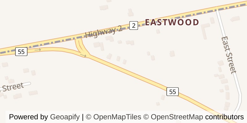 Map of 754988 COUNTY ROAD 55, Norwich (Eastwood)