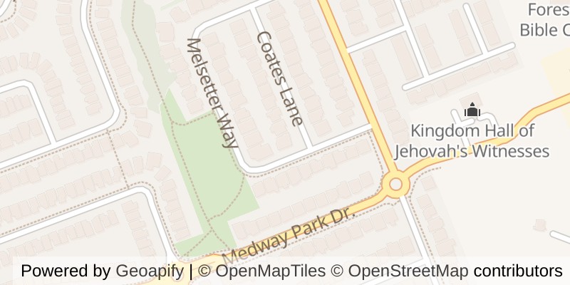 Map of 1104 COATES LANE, London North (North S)