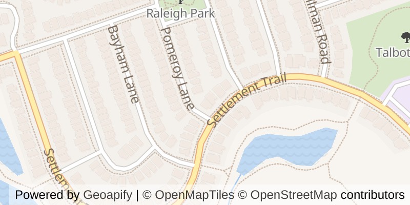 Map of 3386 SETTLEMENT TRAIL, London South (South V)