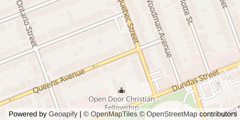 Map of 941 QUEENS AVENUE, London East (East G)