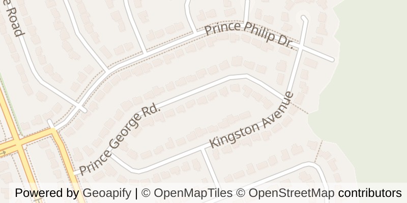 Map of 1068 PRINCE GEORGE ROAD, London North (North M)