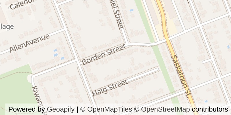 Map of 1621 BORDEN STREET, London East (East H)